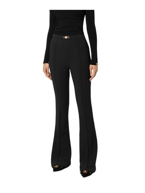 Palazzo trousers in stretch crêpe with horsebit ELISABETTA FRANCHI | PA02246E2.110